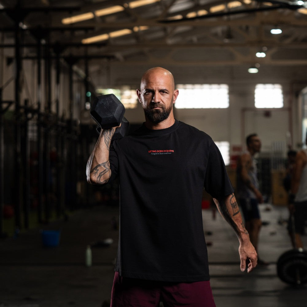 Cocowod ropa crosstraining Camiseta Unisex modelo Lifting Born In Barns | Oversized